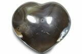 Polished Orca Agate Heart - Madagascar #249170-1